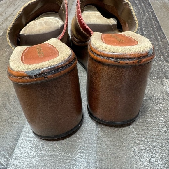 Candie’s Vintage 00’s Leather Platform Chunky Patchwork Slides size 7 1/2 - Picture 6 of 14